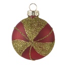 Kerstbal 6x3x7 cm