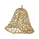 Dekoration Anhänger Klingel Goldfarbig Ø 11x11 cm
