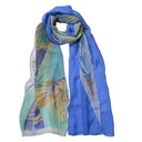 Schal Damen Muster Blau 50x160 cm