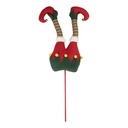 Décoration Noël Jambes d'elfe de Noël Vert Rouge 24x10x80 cm