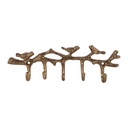 Wandgarderobe 5 haken Goldfarbig 18x2x6 cm