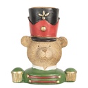 Candeliere Orso Marrone Verde 9x6x10 cm