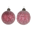 Kerstbal Ø 8x8 cm (set van 2)