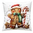 Cushion filled White Brown 45x45x4 cm