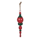 Decorative pendant Christmas Red Green Ø 12x52 cm
