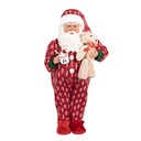 Christmas Decoration Santa Claus Red Beige 22x19x45 cm