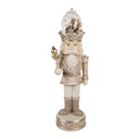Decorazione di Schiaccianoci con LED Beige Bianco 14x14x49 cm / 3xAA