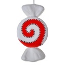 Weihnachtsdeko Anhänger Süßigkeiten Rot Weiß 33x18x4 cm