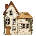 Kerzenhalter Weihnachten Häuschen Beige Braun 19x10x20 cm