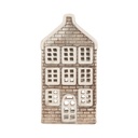 Porte-lampes de Noël Chalet Gris Orange 7x7x14 cm