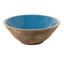 Bol de décoration Bleu, Marron Ø 25x10 cm