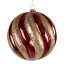 Weihnachtskugel Rot Goldfarbig Ø 20x20 cm