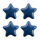 Türknopf 4-er Set Blau Ø 4x3/6 cm