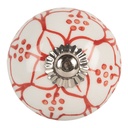 Doorknob White Red Ø 4x4 cm / S4 cm