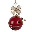 Decorazione Campana Rosso Color oro Ø 24x49 cm