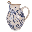 Brocca Decorativa Beige Blu 16x12x19 cm