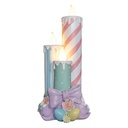 Candela di decorazione con LED Bianco Rosa 20x20x41 cm