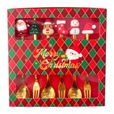 Dessertbesteck goldfarbig Rot  (6) 2x12 cm