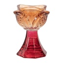 Glass Tea Light Holder Orange Pink Ø 7x10 cm
