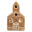 Porte-lampes de Noël chalet Marron Blanc 10x10x16 cm