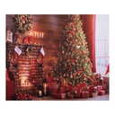 Tappeto da Parete albero di Natale Marrone rosso 180x1x210 cm