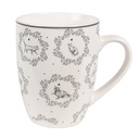 Mug White Grey 12x8x10 cm / 325 ml