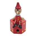 Taille-crayon avec Pinocchio Rouge 4x4x9 cm