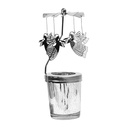 Carrousel de bougies chauffe-plat Couleur d'Argent Ø 8x17 cm