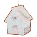 Decoration pendant house Blue White 9x1x10 cm