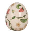 Decorativa Uovo Beige Rosso Ø 7x9 cm