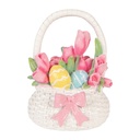 Panier de décoratif Blanc Rose 14x11x18 cm
