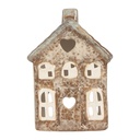 Portacandele Natale Casette Beige Verde 9x6x13 cm