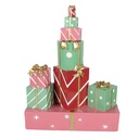 Décoration des Cadeaux empilés Vert Rose 28x12x36 cm