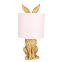 Lampada da Tavolo Coniglio Oro, Rosa Ø 20x43 cm E27/max 1x60W