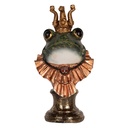 Decoration Bust Frog Green Gold colored 12x11x22 cm