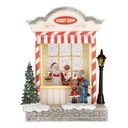 Carillon Casa con LED Blanc Color argento 16x12x23 cm / 3xAA