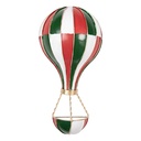 Decorazione da parete mongolfiera Rosso Verde 16x8x33 cm