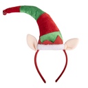 Fascia per capelli con Cappello da Babbo Natale Rosso Verde 25x6x30 cm