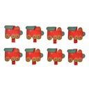 Molletta con locomotiva (set 8) Rosso Verde 4x1x3 cm