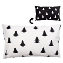 Housse de coussin Blanc Noir 30x50 cm