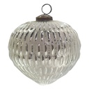 Weihnachtskugel Silberfarbig Grau Ø 12x12 cm