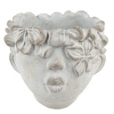 Blumentopf für Innen Kopf Grau, Beige 20x18x18 cm