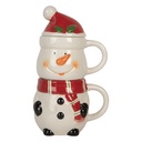 Mug avec Couvercle Blanc Rouge 13x9x22 cm / 300 ml / 375 ml