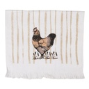 Serviette d'invité Blanc Marron 40x66 cm