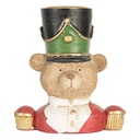 Candeliere Orso Marrone Rosso 9x6x10 cm