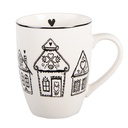 Becher Beige Schwarz 12x8x10 cm / 350 ml
