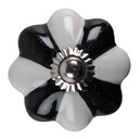 Doorknob Black White Ø 4x3 cm / S5 cm