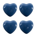 Poignée de porte set de 4 Bleu Ø 4x3/6 cm