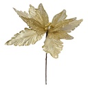 Decorazione Natale Fiore Bianco Color oro Ø 45x57 cm