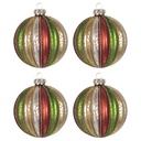 Palline di Natale (set di 4) Multicolor Ø 8x8 cm